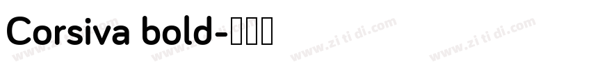 Corsiva bold字体转换